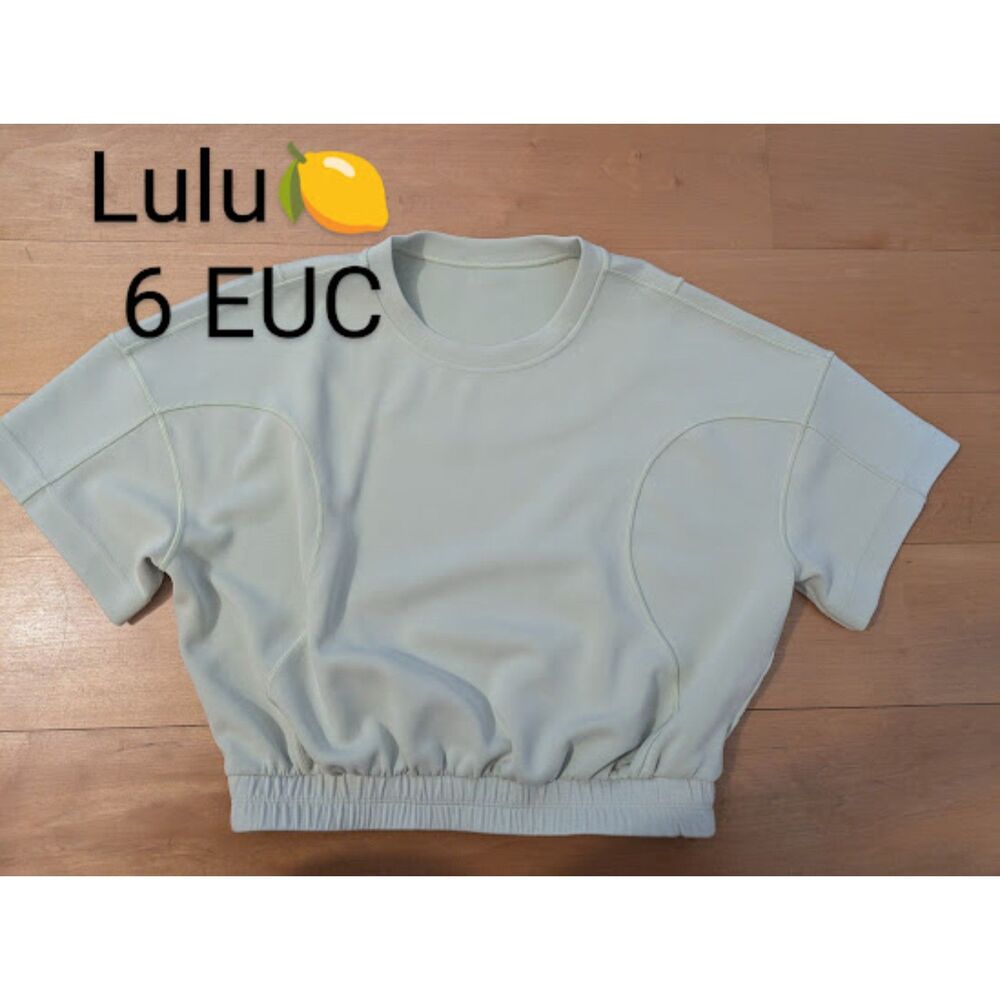 Lululemon softstreme top Kohlrabi Green short sleeves 6 - Picture 2 of 4